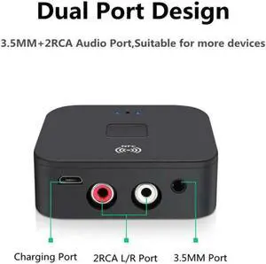 JAENFONG Bluetooth 5.0 4.2 Audio Receiver aptX LL RCA NFC 3.5mm Jack Aux Audio Adapter For Car computer wire speaker Home Stereo