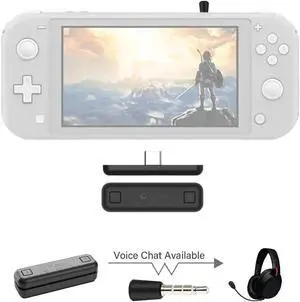 JAENFONG NS07 Pro Route Air Bluetooth Wireless Audio Adapter Transmitter Support Voice Chat USB C Adapter For Nintendo Switch PS4