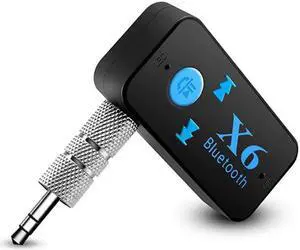 JAENFONG Bluetooth 5.0 Receiver 3.5mm AUX Car Stereo Audio Music with Microphone HandFree Wireless Adapter Support TF Card