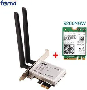 JAENFONG Desktop PCI-E 1X Wireless Adapter Converter With 1730Mbps Wifi Network Card 9260NGW For 9260 Bluetooth 5.0 for Windows 10