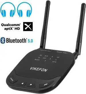 JAENFONG 80m Long Range 3 in1 Bluetooth 5.0 Audio Receiver Transmitter AptX LL/HD for TV Car PC RCA 3.5mm Jack AUX SPDIF Wireless Adapter