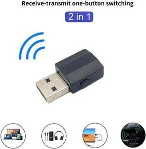 JAENFONG 2in1 Bluetooth 5.0 Audio Receiver Transmitter Wireless Adapter Mini 3.5mm AUX Stereo Transmitter For TV PC Car Speaker
