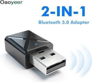 JAENFONG 5.0 Stereo Audio 2in1 Receiver Transmitter Mini AUX RCA USB 3.5mm Jack For TV PC A2 Car Kit Wireless Adapter