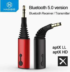 JAENFONG Bluetooth Receiver Transmitter 3.5mm aptX LL 2in1 Bluetooth 5.0 Music Adapter For Headphone Speaker Wireless Audio TV