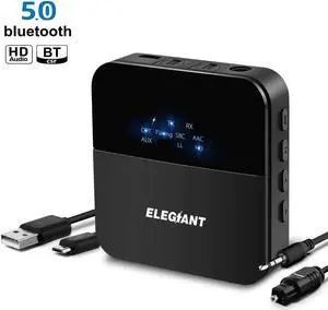 JAENFONG 3.5mm 2RCA HD bluetooth 5.0 Audio Transmitter Receiver Wireless Adapter / AUX / LL / HiFi for Headphone Car