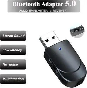 JAENFONG 5.0 Audio Receiver Transmitter Mini 3.5mm 3 in 1 Jack AUX USB Stereo Music Wireless Adapter for TV Car PC Headphones
