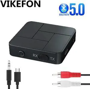 JAENFONG 5.0 Receiver Transmitter 3.5mm 3.5 AUX Jack RCA USB Dongle Wireless Audio Adapter Handsfree Call For Car TV PC Speaker