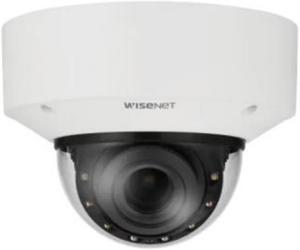 Hanwha Techwin XNV-C8083R 6MP WiseIR Extreme WDR Outdoor Network H.265 PoE AI Vandal Dome Camera with 4.4~9.3mm (2.1x) Motorized Varifocal Lens, Aluminum, White Color