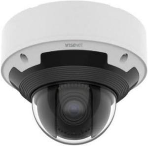 Hanwha Techwin XNV-8083RZ 6MP IR Extreme WDR Outdoor Network H.265 PoE+ AI Vandal Dome Camera with 4.4-9.3mm (2.7X) Motorized Varifocal Lens, Aluminum, White Color