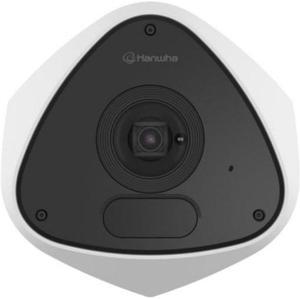 Hanwha Techwin TNV-C7013RC 3MP Wize-IR Extreme-WDR Wize-NR Outdoor Network H.265 PoE AI Corner Mount Camera with Built-in 2.39mm Fixed Focal Lens, Aluminum, White Color