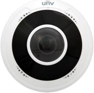 Uniview IPC815SR-DVPF14 5MP Smart IR WDR 3D-DNR Outdoor Network Ultra 265 PoE Dome Camera with 1.4mm Lens, Metal/Plastic