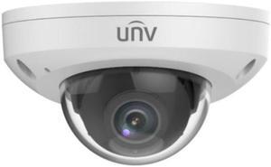 Uniview IPC314SR-DVPF28 4MP Smart IR WDR 3D-DNR Outdoor Network Ultra 265 PoE Mini Dome Camera with 2.8mm Lens, Metal/Plastic