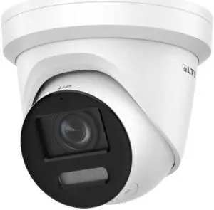 LT Security Inc. LTCMIP3C82W-28MDAL 8MP White Light WDR 3D-DNR Outdoor Network H.265+ PoE Turret Camera with 2.8mm Lens, Metal