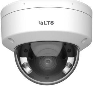 LT Security Inc. LTCMIP7C82W-28MDA 8MP White Light WDR 3D-DNR Outdoor Network H.265+ PoE Dome Camera with 28.mm Lens, Metal