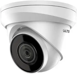 LT Security Inc. LTCMIP1382NW-28MA 8MP Smart IR WDR 3D-DNR Outdoor Network H.265+ PoE Turret Camera with 2.8mm Lens, Aluminum