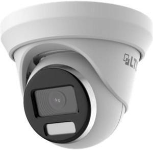 LT Security Inc. LTCMHT1722NW-28CF 2MP White Light WDR 3D-DNR Network H.265+ PoE Turret Camera with 2.8mm Lens, Metal/Plastic