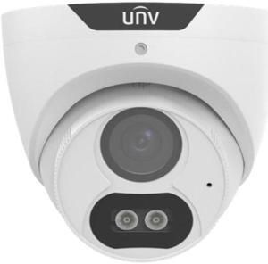 Uniview UAC-T125-AF28M-W 5MP 2* White Light DWDR 2D-DNR Outdoor TVI/AHD/CVI/CVBS PAL/NTSC Analog Turret Camera with 2.8mm Fixed Lens, Metal/Plastic
