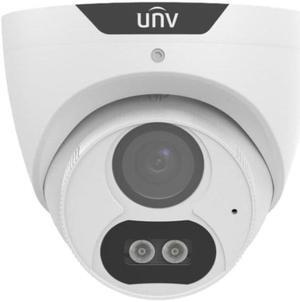 Uniview UAC-T122-AF28-W 2MP 2* White Light DWDR 3D-DNR Outdoor TVI/AHD/CVI/CVBS PAL/NTSC Analog Turret Camera with 2.8mm Fixed Lens, Metal/Plastic