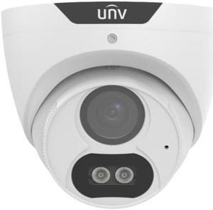 Uniview UAC-T125-AF40M-W 5MP 2* White Light DWDR 2D-DNR Outdoor TVI/AHD/CVI/CVBS PAL/NTSC Analog Turret Camera with 4.0mm Fixed Lens, Metal/Plastic