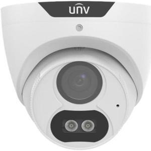 Uniview UAC-T122-AF40-W 2MP White Light DWDR 3D-DNR Outdoor TVI/AHD/CVI/CVBS PAL/NTSC Analog Turret Camera with 4.0mm Fixed Lens, Metal/Plastic