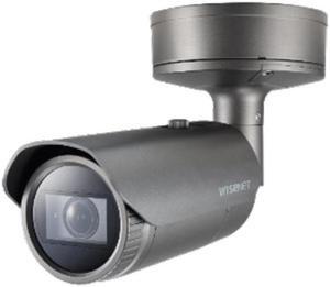 Hanwha Techwin  XNO-8082R 6MP IR Outdoor Network H.265 PoE Bullet Camera with 2.8 up to 8.4mm Lens, Aluminium