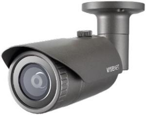 Hanwha Techwin  QNO-7032R 5MP IR WDR Outdoorn Network H.265 PoE Bullet Camera with 6mm Lens, Aluminium