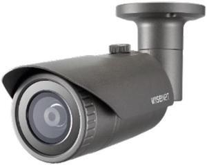 Hanwha Techwin QNO-7022R 4MP IR WDR Outdoor Network H.265 PoE Bullet Camera with 4mm Lens, Aluminum