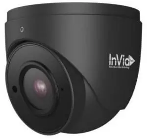 InVid Tech PAR-P5TXIR28B-LC2 5 Megapixel IP Plug & Play Outdoor IR Turret Camera with 2.8mm Lens, Black Housing