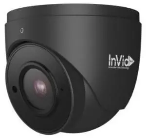 InVid Tech PAR-P5TXIR28B-LC 5 Megapixel IP Plug & Play Outdoor IR Turret Camera with 2.8mm Lens, Black Housing