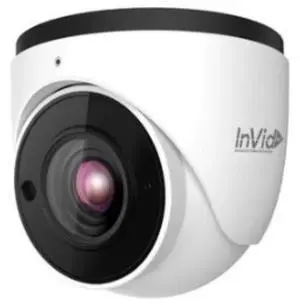 InVid Tech PAR-P8TXIR28F 8 Megapixel IP Plug & Play Outdoor Network IR Turret Camera, 2.8mm Lens, White
