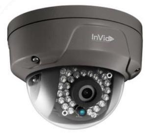 InVid Tech ULT-P4DRIR28BN 4 Megapixel Network IR Outdoor Dome Camera, 2.8mm Lens, Black Housing