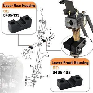 FYUU Upper Lower Housings 0405-138 0405-139 For Arctic Cat ATV