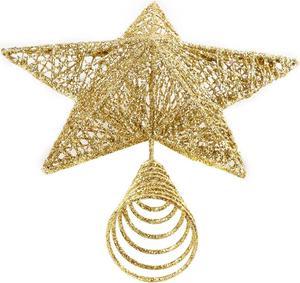 FYUU 15cm Christmas Tree Topper Star Topper Ornaments Decorations Indoor Home Decor