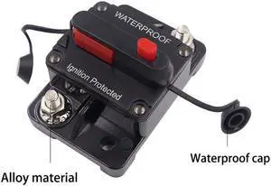 Furulu 12V-48V 50 Amp In-Line DC Circuit Breaker Solar/Audio/Car/RV 50A/50AMP Fuse