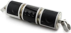 Acaigel Waterproof Silver Color Motorcycle Speaker Audio Radio Sound System Stereo Bluetooth Mp3 Fm