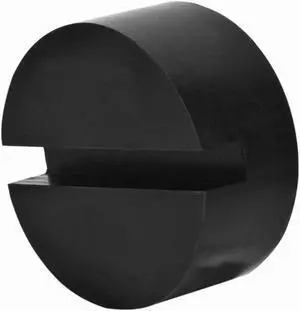 Paiying 2Pcs Blk DIY Car SUV Slotted Frame Rail Hydraulic Floor Disk Rubber JACKPAD 75MM