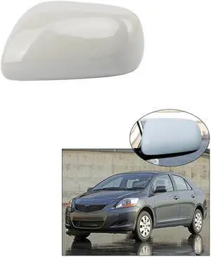 Acaigel Left Driver Side Wing Door Mirror Cover Cap Unpainted For Toyota Yaris 2007-2013