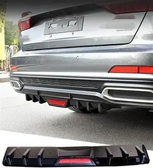 Acaigel Car Rear Bumper Diffuser Lip spoiler Canard Glossy Black Car-Styling