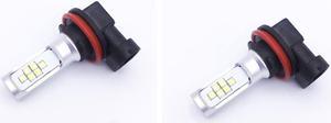 Furulu 2Pcs H11 H8 LED Flash Strobe Blinking Car Fog Light 6000K White DRL Lamp Bulbs