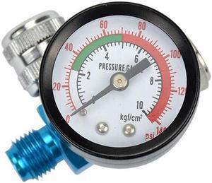 Air Pressure Gauge 1/4inch Digital Spray Paint Gun Regulator HVLP Compressor kit