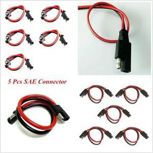 Acaigel 5Pcs 18 Gauge 2 Pin Quick Disconnect Wire Harness - Sae Connectors For Car Auto Acaigel 5Pcs 18 Gauge 2 Pin Quick Disconnect Wire Harness - Sae Connectors For Car Auto
