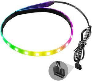 5V 3PIN ARGB/4 PIN RGB LED Soft Bar for PC Case Computer Chassis RGB LED Light Strip 40cm Magnetic Multicolor  1pc