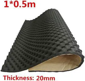 Acaigel 100cm x 50cm Car Sound Noise Insulation Mat Barrier Foam Deadener 20mm
