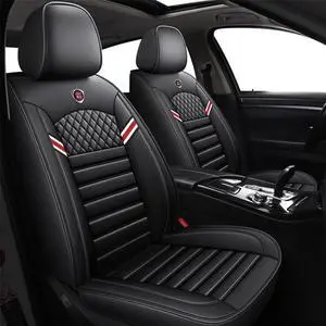 Paiying Black Car Sedan Seat Cover PU Leather Full Set Cushion Pad USA Stock Paiying Black Car Sedan Seat Cover PU Leather Full Set Cushion Pad USA Stock