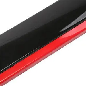 Paiying 6Pcs 2.2m Glossy Black Red Car Side Skirts Lip Extension Panel Body Apron Kit US