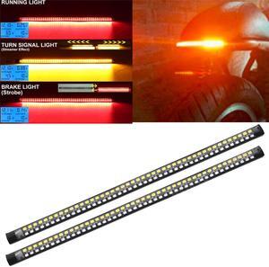 2pcs 30cm Motorcycle LED Rear Strip Tail Lamp Turn Signal  Daytime Running Light