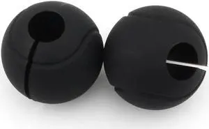 Yingshan 2PCS Motorcycle Crash Bar Guard Ball Black Rubber Protector Squeeze On 24mm-32mm