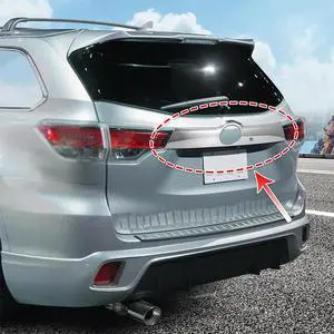 Furulu Rear Trunk Streamer Cover Trim For 2014 - 2019 Toyota Highlander With Smart Key Hole