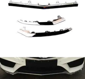 Acaigel Front Bumper Lip Lower Chrome Molding Trim For Mercedes-Benz W212 E250 E350 E400