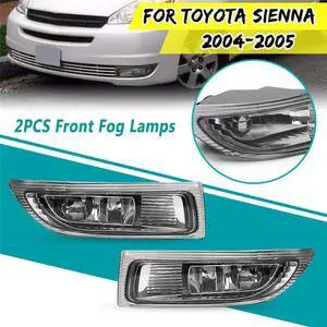 Acaigel Pair LH RH Front Fog Driving Lamp Light Clear Lens For 2004 - 2005 Toyota Sienna